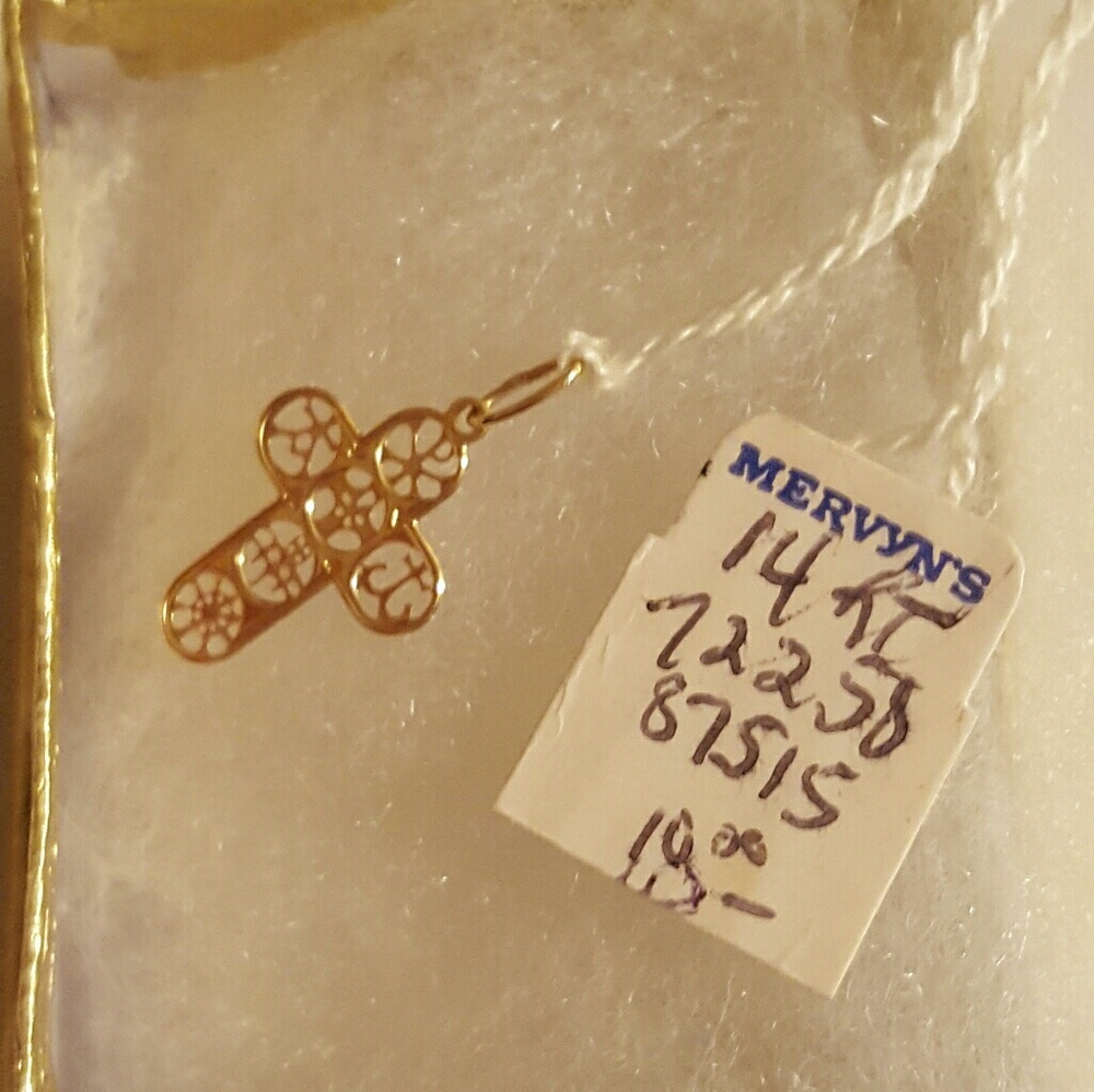 SOLD 14k Yellow Gold Cross Pendant ( for babies)